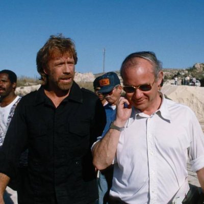 Bob Slater with actor Chuck Norris